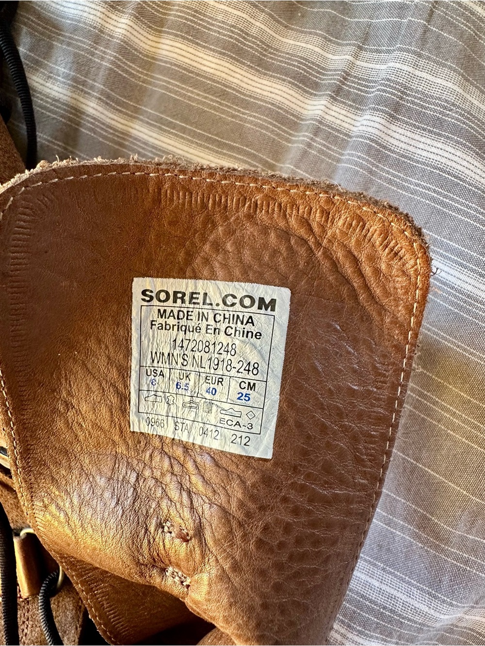 Sorel Brown Suede Lace-Up Wedge Boots - Picture 7 of 7